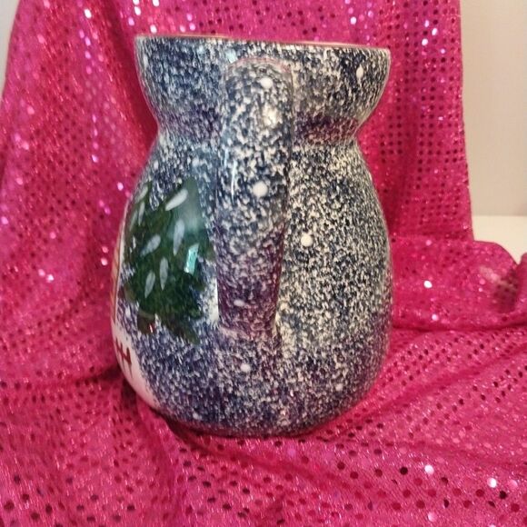 Vtg The Cooks Bazaar Picher 2 Quart Holiday Mountain Lodge Cabin Y2K Winter - Picture 2 of 10